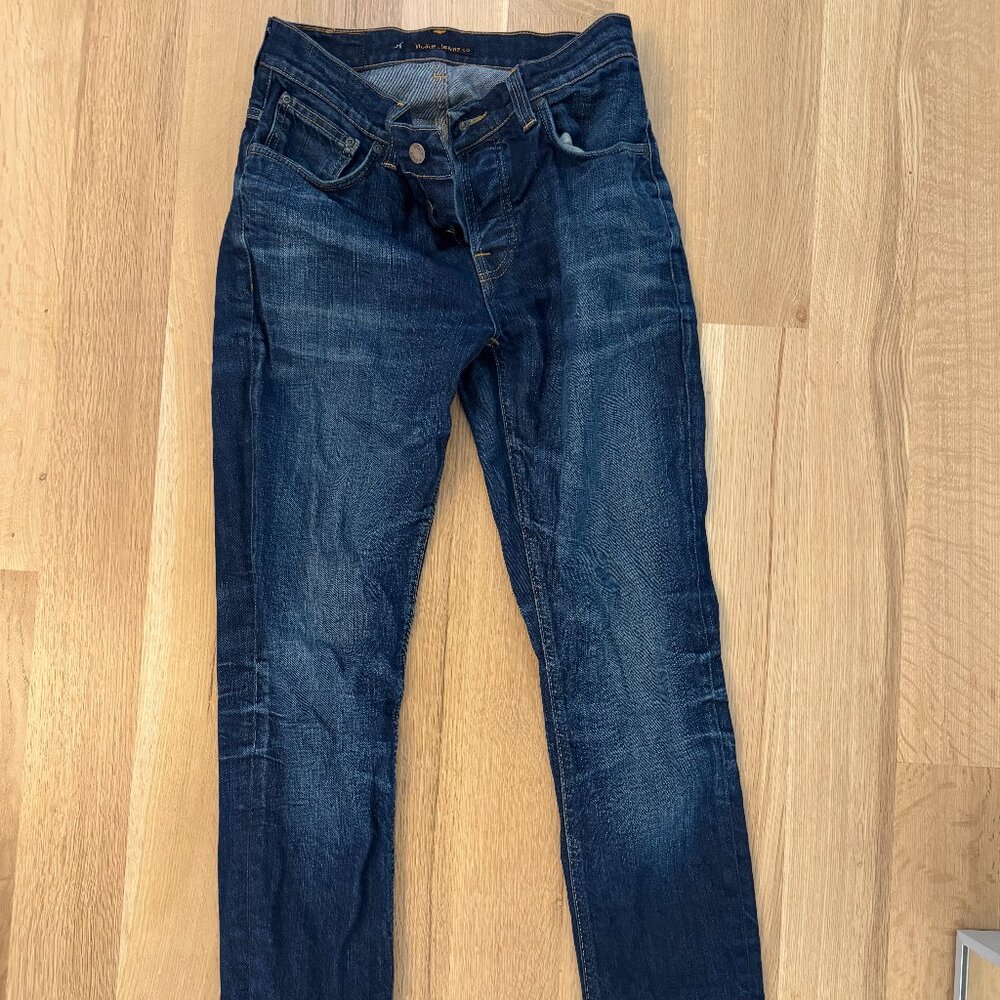 Men's Dark Wash Nudie Jeans, W32 L32
